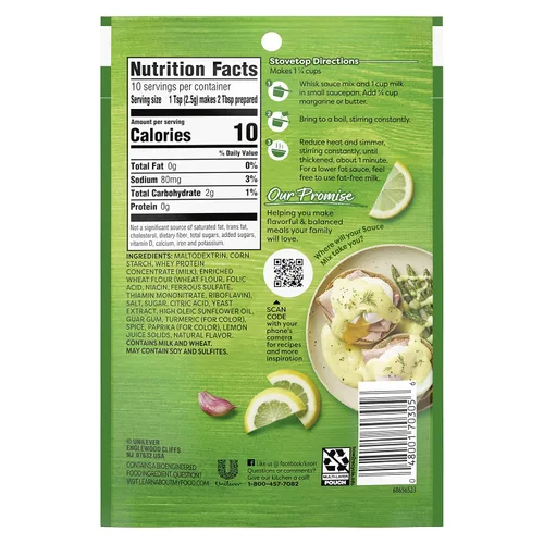 Vista 2 de Mezcla de salsas Knorr para comidas simples y guarniciones Hollandaise, sin sabores artificiales, sin GMS añadido 0.9 oz, paquete de 24