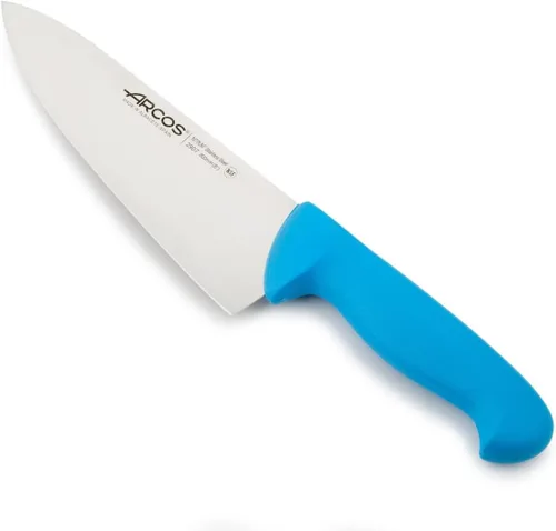 Vista 16 de Arcos Cuchillo de chef de acero inoxidable nitrum de 8 pulgadas y hoja de 7.874 in. Cuchillo de cocina profesional multiusos. Mango ergonómico
