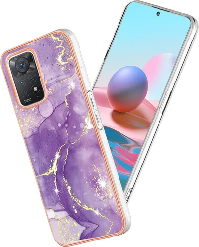 Vista 8 de Funda de teléfono para Xiaomi Redmi Note 11 Pro Clear Siliocne Edge, rosa elegante diseño de mármol para Xiaomi Redmi Note 11 Pro Funda a prueba