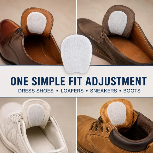 Vista 5 de 3 pares de almohadillas de fieltro medianas para lengua de zapatos sueltos y mocasines