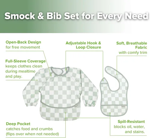 Vista 5 de haakaa Waterproof Baby Bibs for Eating 2pcs for 6-24M