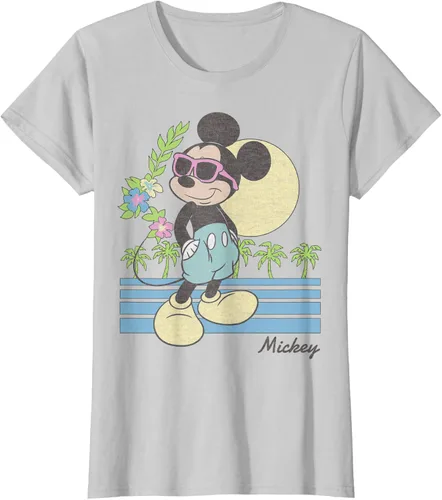 Vista 21 de Disney Mickey and Friends Mickey Retro Beach Camiseta S Gris Oscuro