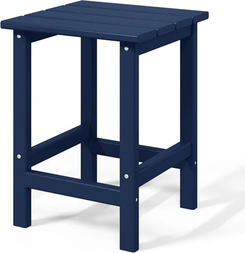 Vista 13 de WestinTrends Ashore - Mesa auxiliar Adirondack moderna para patio al aire libre, color arena