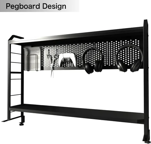 Vista 8 de PROXRACER Soporte ergonómico para monitor para mesas de 42 pulgadas en adelante, estante ajustable, marco de metal libre de óxido, soporta 200
