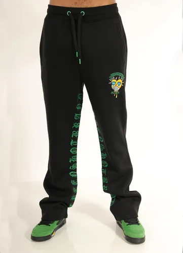 Vista 2 de SCREENSHOT Pantalones de forro polar 3202 Streetwear Urban Fit - Pantalones deportivos apilados con cordón de banda de basura acanalada