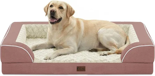 Vista 134 de Camas ortopédicas para perros grandes, cama de espuma viscoelástica impermeable para mascotas grandes con lados 89x56 cm, sofá para perros grandes