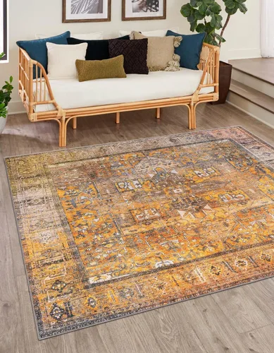 Vista 25 de Unique Loom Timeless Collection - Alfombra de área - Peter (2' x 3' 1" ovalada, beige/marfil)