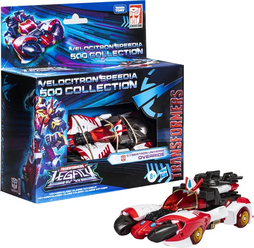 Vista 4 de Transformers Generations Legacy Voyager Class Velocitron Speedia 500 Colección de figuras: Cybertron Universe Override 18