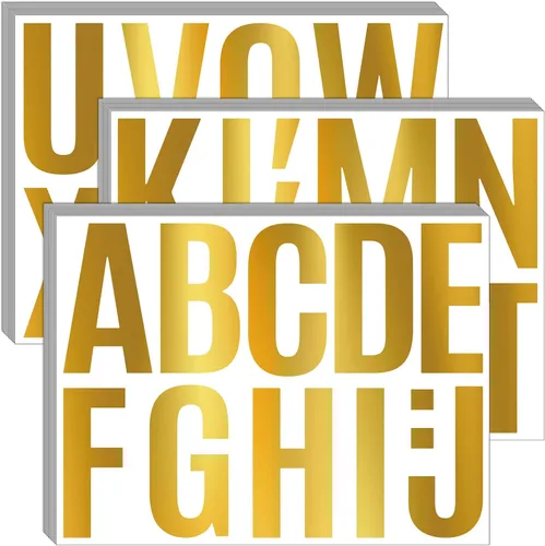 Vista 12 de Bemeol 340 piezas de 30 hojas de calcomanías de letras grandes de 4 pulgadas, autoadhesivas, letras del alfabeto, calcomanías para tablones de Negro