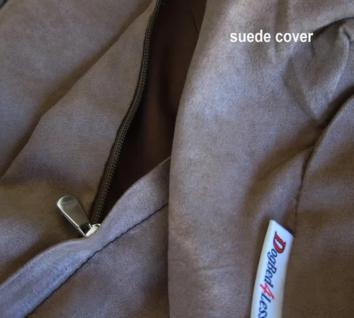 Vista 8 de Dogbed4less Sofá cama ortopédico de espuma viscoelástica de gel prémium para mascotas con forro impermeable y funda marrón de microgamuza para sofá