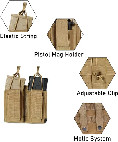Vista 4 de Funda Molle para revistas con parte superior abierta, soporte para revistas doble/triple