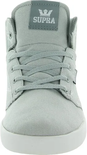Vista 3 de Supra Tenis altos Yorek Hi de lona para niños, Gris Print White