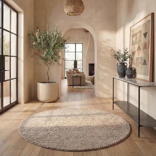 Vista 84 de SAFAVIEH Natura Collection - Alfombra decorativa, 2 x 3 pies, color beige, mezcla de lana hecha a mano, diseño texturizado, ideal para pasillo
