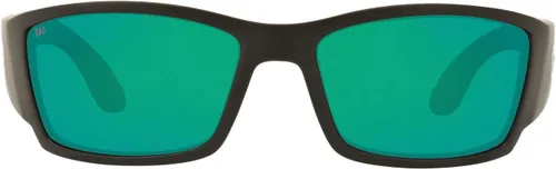 Vista 13 de Costa Del Mar Gafas de sol rectangulares Corbina Low Bridge Fit para hombre Oscuro/Gris Azul Espejo Polarizado-20.46 oz