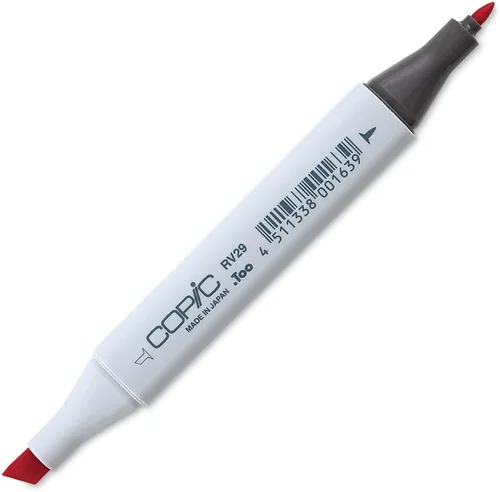 Vista 4 de Copic Marcador de alcohol clásico de doble punta, R17-Copic, lápiz labial naranja