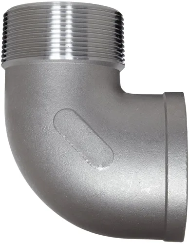 Vista 2 de Conector de tubo de acero inoxidable 316 fundido, codo de 90 grados, clase 150, NPT macho x hembra, 1