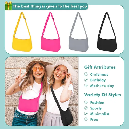 Vista 7 de LLYWCM Crossbody Bags for Women Men - Sling Bag - Crescent bag Nylon Crossbody Bags - Belt Bag Cross Body Fanny Pack