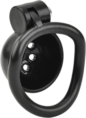 Vista 7 de Jaula de castidad masculina con cierre a presión con 5 anillos y dilatador uretral de metal, jaula plana de castidad, catéter uretral, dispositivos