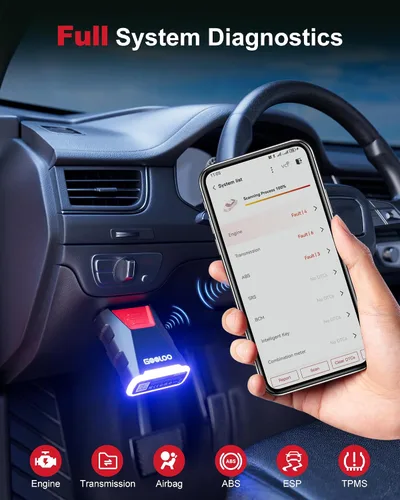 Vista 3 de GOOLOO DEEPSCAN DS200 OBD2 Escáner Herramienta de Diagnóstico, Bluetooth Inalámbrico Diagnósticos de Todos los Sistemas para iOS y Android, Control