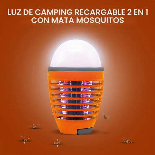 Vista 2 de Himalayan Glow Bombilla eléctrica 2 en 1 para exterminador de insectos, linterna de campamento al aire libre recargable con exterminador