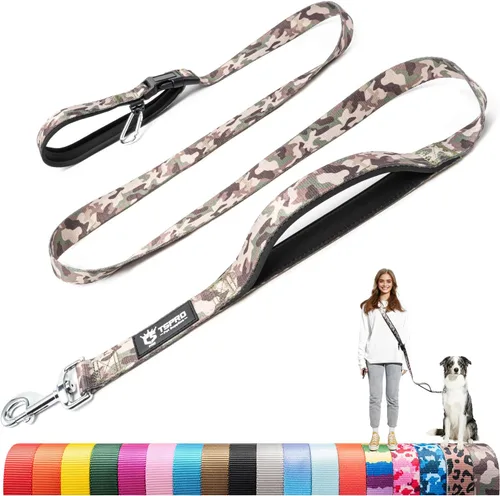 Vista 8 de TSPRO Correa táctica para perro, manos libres, resistente, ajustable, con mango acolchado y cierre de seguridad de metal para caminar, correr