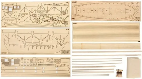 Vista 3 de PUZOU Modelo de velero de madera, kit de barco de vela de madera, kit de modelado de barcos de madera, modelo de barco de bricolaje, barcos de vela