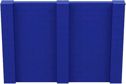 Vista 199 de EverBlock Kit de pared de 5 x 4 pies Bloques de construcción modulares Sistema de pared para edificios, pantallas y estructuras Divisor