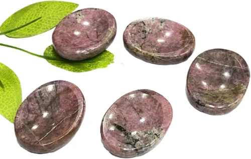Vista 11 de GEMSCITE 5 piedras preciosas naturales, piedras para la preocupación del pulgar, cristal curativo de reiki, piedra de palma de bolsillo de energía