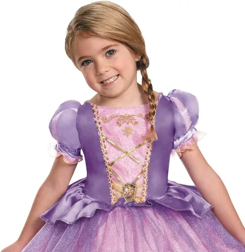 Vista 2 de Disfraz de rapunzel de Disney para niñas pequeñas, Un solo