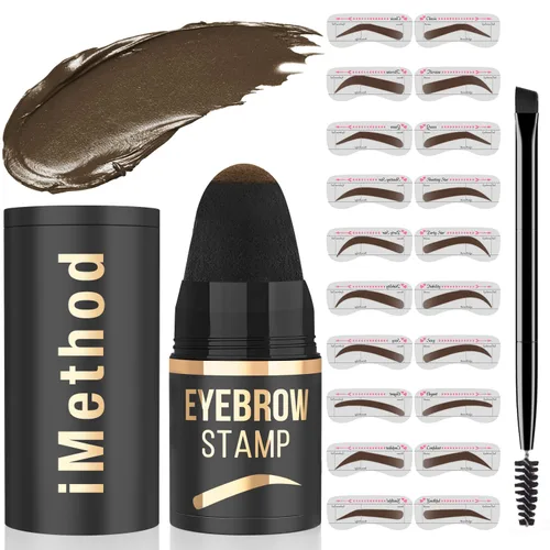 Vista 10 de iMethod - Kit para delineado de cejas, con sellos y plantillas de cejas, para dar forma a las cejas perfectas, kit de modelado de cejas, de larga