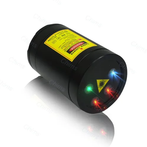 Vista 7 de Chims Proyector de espectáculo de luces para DJ, rojo, verde, azul, LED, 96 patrones, RGRB, música activada, proyector de iluminación para Navidad