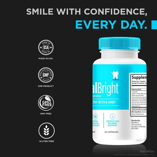 Vista 7 de DentalBright (2 unidades) - Apoyo natural para la salud bucal, cápsulas brillantes dentales oficiales, píldoras DentalBright prémium para dientes