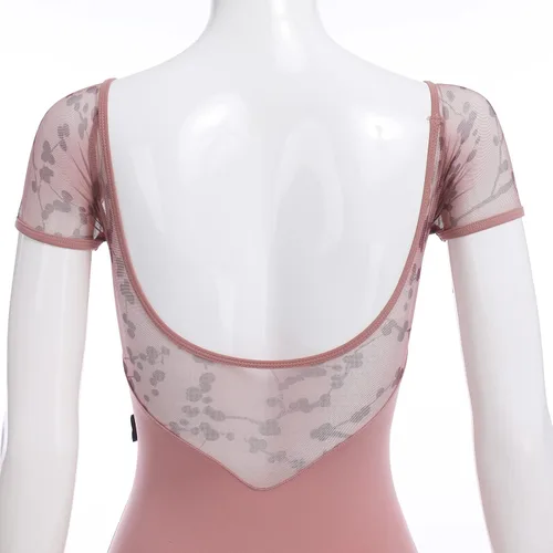 Vista 29 de AFAVOM Leotardos de ballet para mujeres adultas con estampado de flores de mariposa sin espalda, leotardos de gimnasia con brasier y prácticas