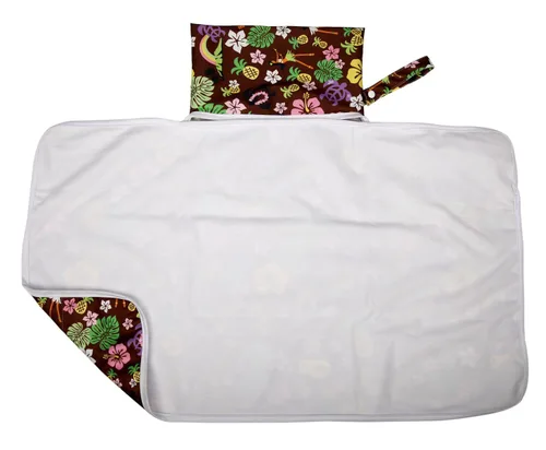 Vista 6 de Cambiador de pañales para bebé, portátil, plegable, lavable, pañal de viaje impermeable (nacido hasta ser A)