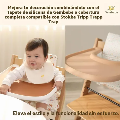 Vista 8 de Stokke Tripp Trapp - Juego de cojines impermeables y compatibles, fáciles de limpiar, hechos de tela de Corea, 100% algodón, juego de cojines