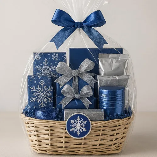 Vista 7 de PaperDirect Sellos de lámina de copo de nieve en relieve azul, calcomanías autoadhesivas para tarjetas, regalos, manualidades y correos