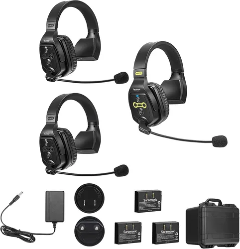 Vista 20 de Saramonic WiTalk-WT2D Full Duplex Wireless Intercom Headset System para 2 Personas 1.9GHz Comunicación Intercomunicador Auriculares con Estuche