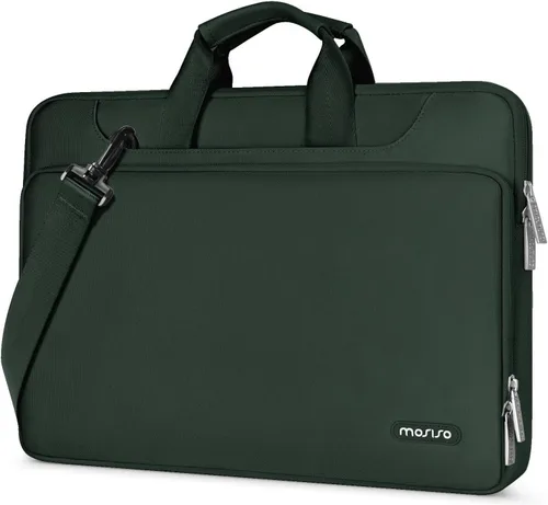 Vista 19 de MOSISO 360 Bolsa Protectora para Laptop de Hombro Compatible con MacBook Air de 13 pulgadas M4 M3 M2 M1 2025-2018/Pro M2 M1 2025-2016, Funda