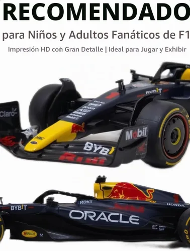 Vista 3 de RASTAR 1/32 - Modelo de automóvil fundido a presión con licencia oficial para RedBull F1, azul oscuro