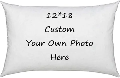 Vista 12 de Funda de almohada personalizada, funda de almohada creativa, regalos personalizados para tus seres queridos (14 x 14 pulgadas, blanco)