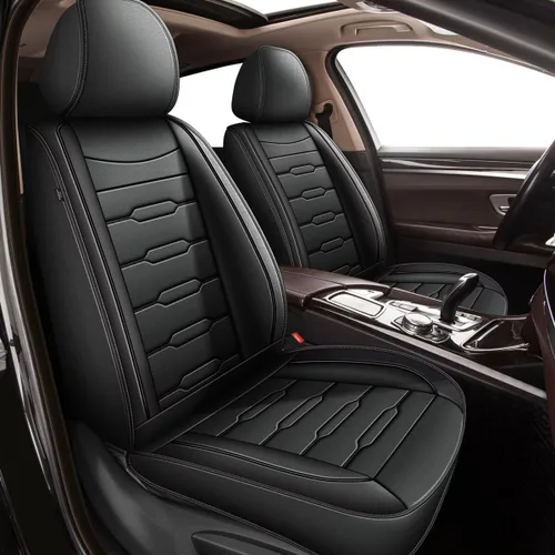 Vista 8 de AOMSAZTO Funda de asiento de automóvil para Toyota Tacoma 2016-2023, juego completo de 5 asientos, cojín de cuero para asiento de automóvil