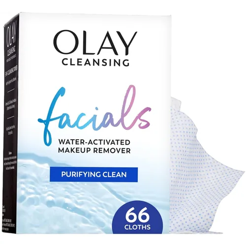 Vista 13 de Olay Daily Facials, Toallitas limpiadoras faciales de uso diario para eliminar el maquillaje, Toallitas limpiadoras activadas con agua 5 en 1