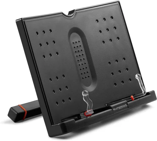 Vista 2 de Superior Essentials Soporte para libros para leer manos libres, soporte para libro de recetas para encimera de cocina y clips de página, ideal
