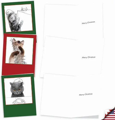 Vista 2 de The Best Card Company Mini-XS-G-3 Tarjetas de Navidad