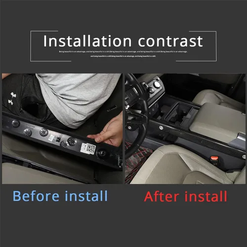 Vista 4 de TINKI 2 piezas de plástico ABS para decoración de consola central de automóvil para Land Rover Defender 110 accesorios 2020 2021 2022 piezas