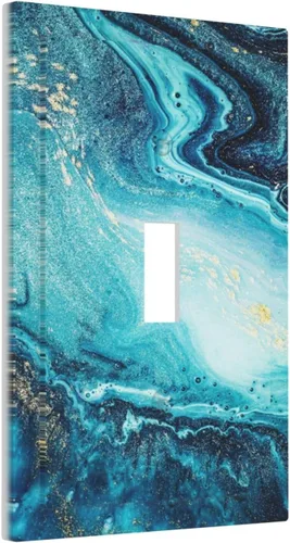 Vista 189 de Pintura al óleo de flores abstractas de 1 cuadrilla de interruptor de luz dúplex individual cubierta de salida placa de pared decorativa Placa