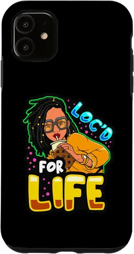 Vista 8 de Loc'd for Life Funny Locs Black Queen Dreadlocks Women Girls Case for iPhone 17
