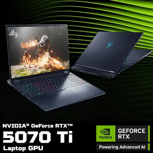Vista 3 de Acer Predator Helios Neo 16S - Laptop para juegos de 16 pulgadas 2.5K WQXGA 240Hz, GeForce RTX 5070 Ti, Intel Ultra 9 275HX(hasta 5,4 GHz), teclado