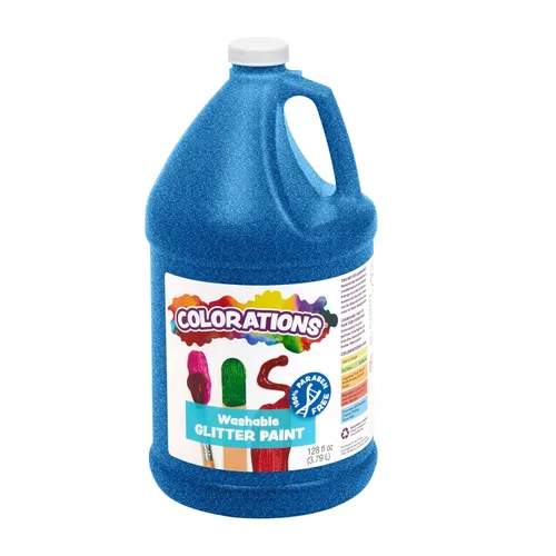 Vista 16 de Colorations Pinturas con purpurina lavables sin parabenos para niños, juego de 11, 16 onzas cada una, no tóxicas y fabricadas en los Estados Unidos.