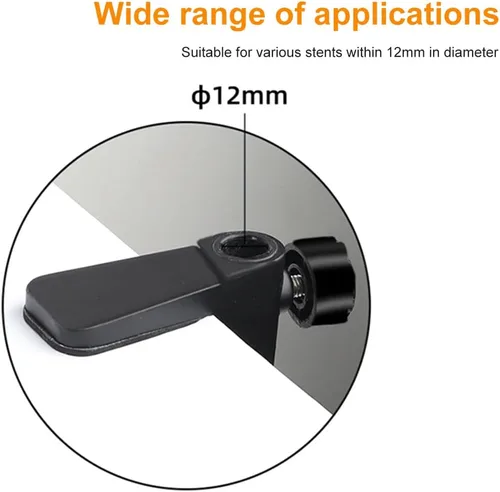 Vista 6 de Soporte de clip de aluminio con abrazadera en C para cámara/monitor, escritorio y soporte de mesa para micrófono/micrófono y tableta (negro)